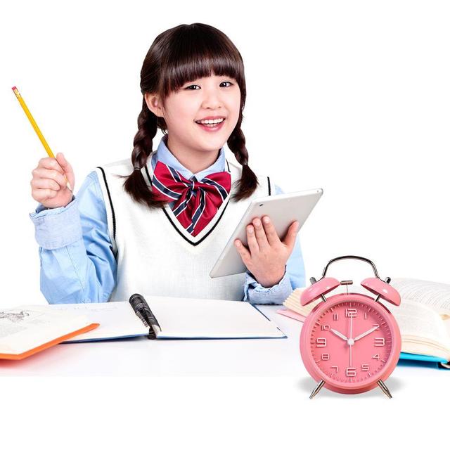 키밍 시끄러운 자명종 알람시계 무소음 램프 탁상시계