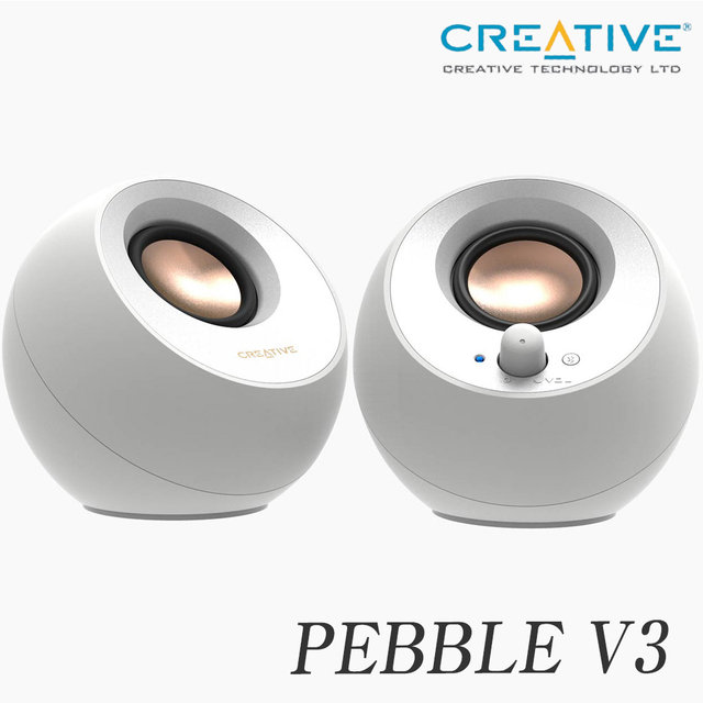 Creative 크리에이티브 PEBBLE V3 WHITE USB 유무선 스피커