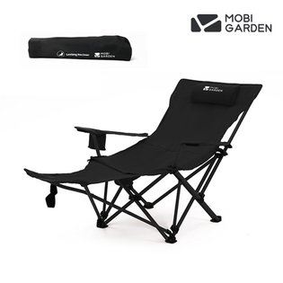 [캠핑시즌할인행사] 모비가든 리클라이너 폴딩체어 간편 접이식 릴렉스 캠핑체어 (블랙)