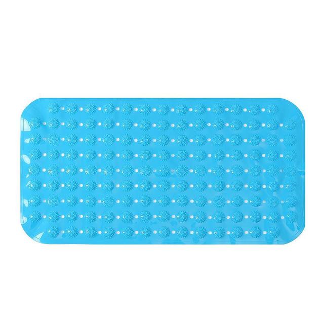 타일흡착 미끄럼방지 욕실매트 34x64cm 블루 바닥매트