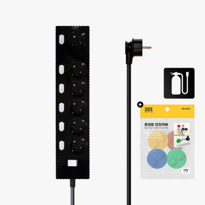 국산 프리미엄 자동소화 고용량 웨이브 개별스위치 멀티탭 6구 1.5m