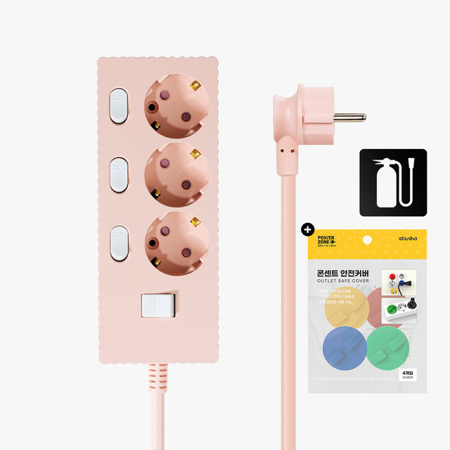 국산 프리미엄 자동소화 고용량 웨이브 개별스위치 멀티탭 3구 1.5m