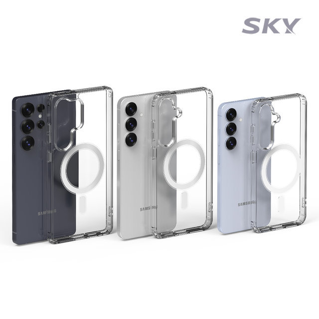 스카이 갤럭시 S25 맥세이프 케이스+강화유리 액정보호필름
