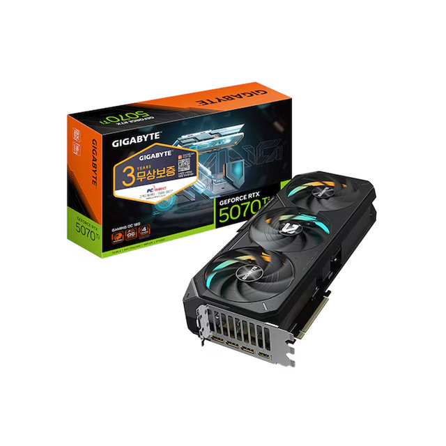  GIGABYTE 지포스 RTX 5070 Ti GAMING OC D7 16GB 피씨디렉트/