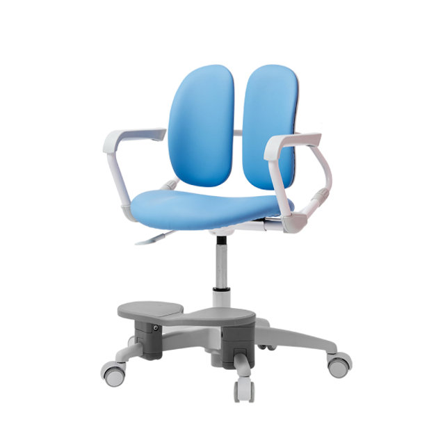 [비밀특가] 듀오백 밀키 218HSF 아동의자 (무회전 중심봉+발받침+스탑캐스터)