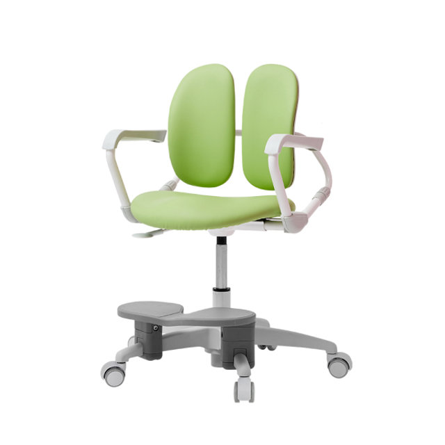 [비밀특가] 듀오백 밀키 218HSF 아동의자 (무회전 중심봉+발받침+스탑캐스터)