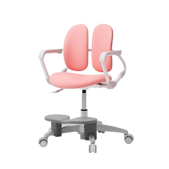 [비밀특가] 듀오백 밀키 218HSF 아동의자 (무회전 중심봉+발받침+스탑캐스터)