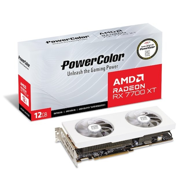 PowerColor 라데온 RX 7700 XT D6 12GB White 대원씨티에스