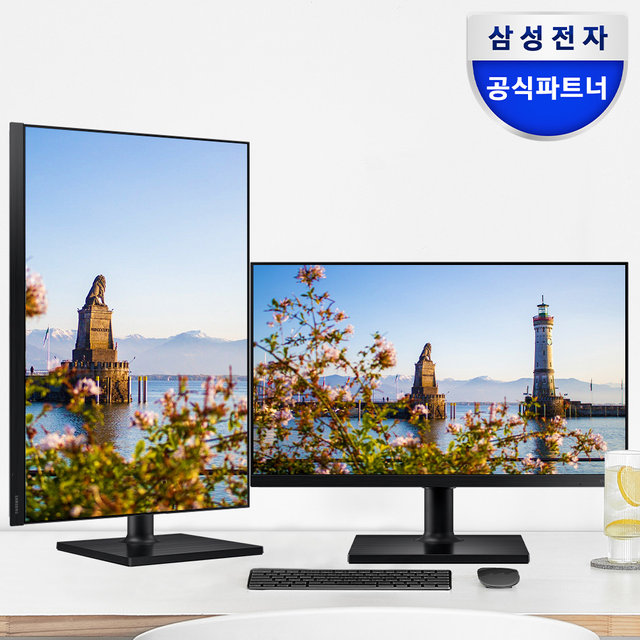 삼성 68.6cm F27T450 IPS 스피커 피벗 모니터 광시야각 사무용 업무용 가정용
