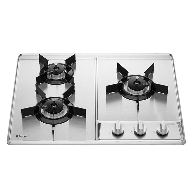 [5년A/S연장] 빌트인 3구 가스레인지 RBR-NS6101DN (LNG/ 로터리식 / 실버)