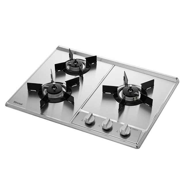 [5년A/S연장] 빌트인 3구 가스레인지 RBR-NS6101DN (LNG/ 로터리식 / 실버)