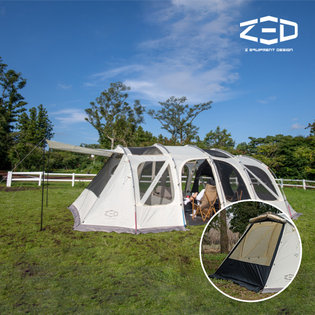 [역시즌파격특가]  제드코리아 티맥스 EX TPU 패키지 크림 리빙쉘 패밀리텐트 그라운드시트증정