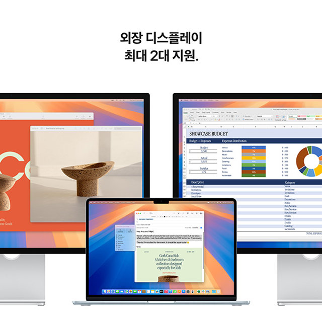 맥북에어 15 M4, 10코어 CPU, 10코어 GPU, 24GB RAM, 512GB SSD - 스카이블루 [MC7D4KH/A]
