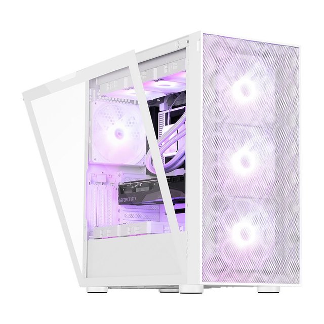 [앱코] M2000 화이트 NOVA ARGB 강화유리 케이스 미들타워 RGB 튜닝