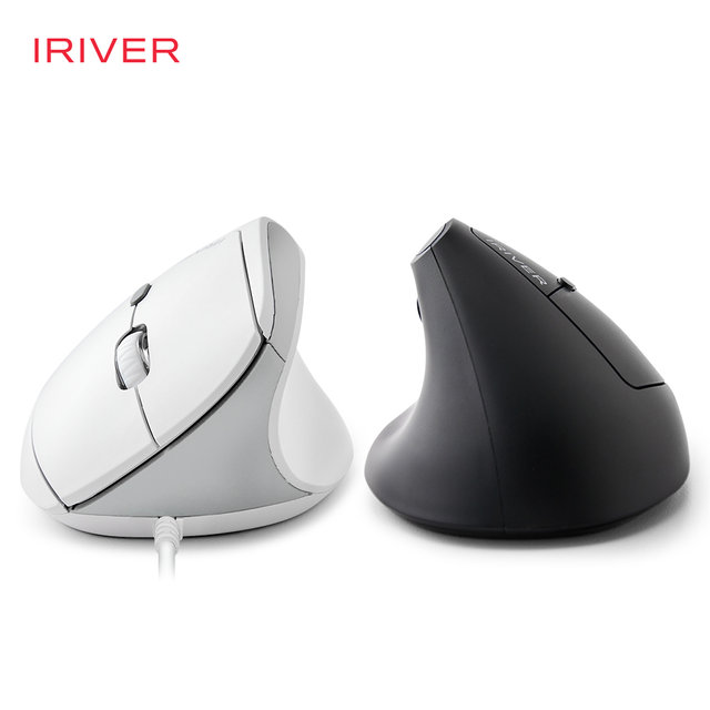 아이리버 항균처리 컴팩트 EV100 인비저블 인체공학 무소음 유선 버티컬 마우스