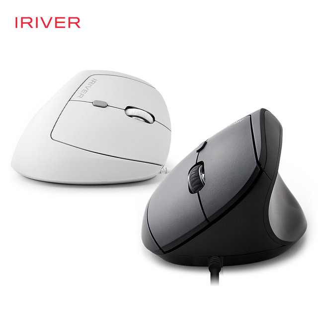 아이리버 항균처리 컴팩트 EV100 인비저블 인체공학 무소음 유선 버티컬 마우스