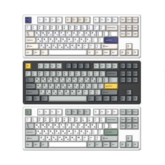 [한성] GK797PRO 오션화이트 HMX라벤더 또각 45g 핫스왑 유무선 게이밍 TKL