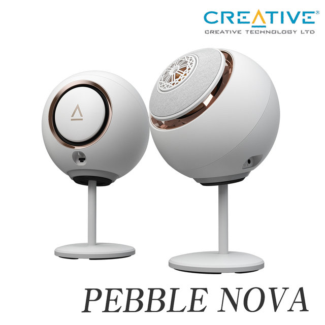 Creative 크리에이티브 PEBBLE NOVA 코엑셜 드라이버 RGB 2채널 프리미엄 스피커 화이트