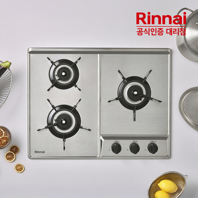고화력 3구 빌트인 가스쿡탑 INBS301DJ 실버 가스레인지 HM