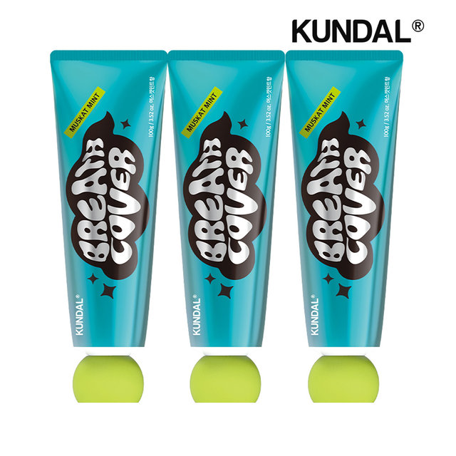 (구취&충치케어) 쿤달 딥브레스치약 머스캣민트 100g x3개