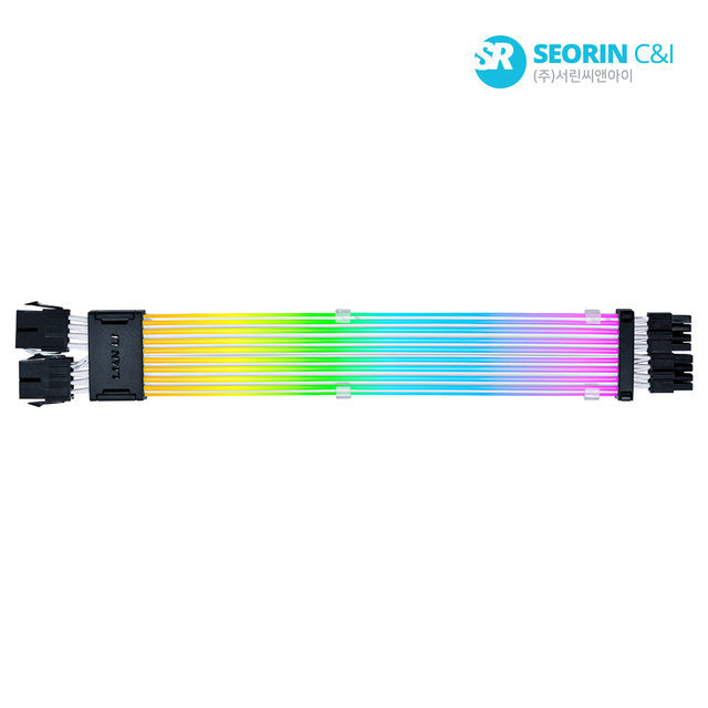 [서린공식] LIAN LI STRIMER WIRELESS CPU 2x8핀 케이블 (PW8-1W-CPU, 0.26m) 컨트롤러 미포함