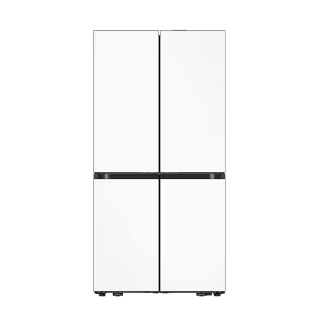 Bespoke AI 하이브리드 4도어냉장고(오토오픈도어) RM80F91K1X [889L, 새틴 화이트]