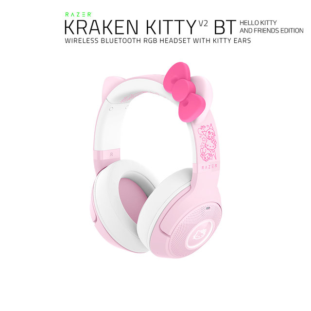 레이저코리아 Kraken Kitty V2 BT 크라켄 키티 V2 무선헤드셋 [헬로키티 에디션]