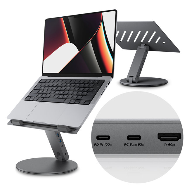노트북 거치대 6in1 USB 허브형 스탠드 LD204H