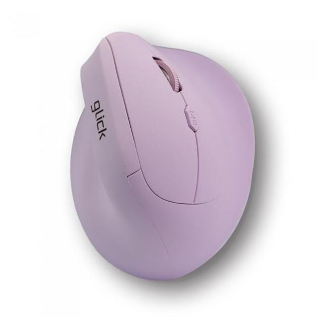 지클릭커 OFFICEPRO ERGO 버티컬 무소음 인체공학 블루투스 무선 마우스 (퍼플)