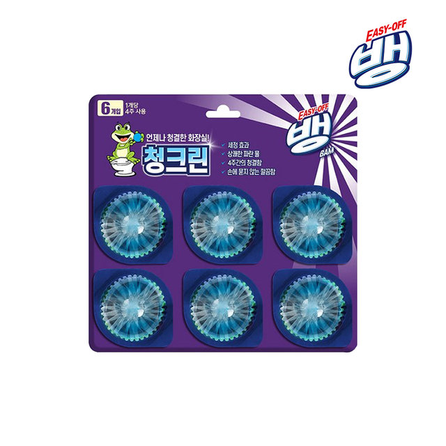 이지오프뱅 청크린 드롭 변기세정제 6개입 x1개