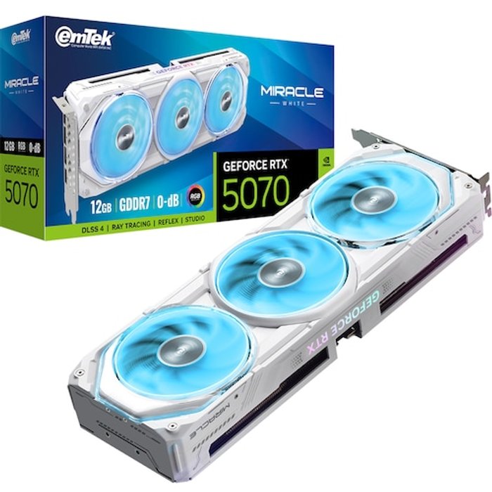 (주)이엠텍아이엔씨 이엠텍 지포스 RTX 5070 MIRACLE WHITE D7 12GB
