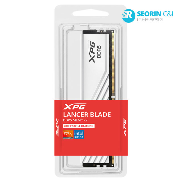 [서린공식] ADATA DDR5-5600 CL46 LANCER BLADE 화이트 서린 (16GB)