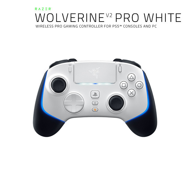 레이저코리아 Wolverine V2 PRO 울버린 V2 PRO 플레이스테이션 공식인증 PS/PC 호환 무선 컨트롤러 [화이트]