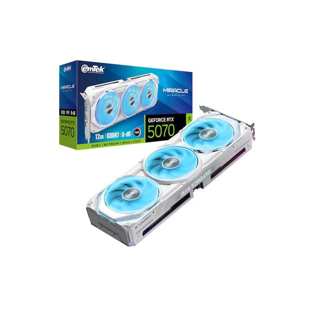 [이엠텍 공식] 이엠텍 지포스 RTX 5070 MIRACLE WHITE D7 12GB