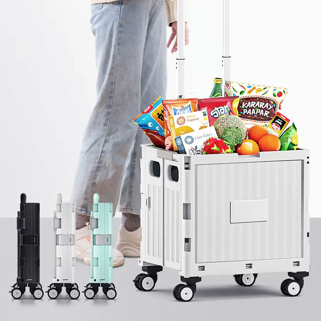 4바퀴 접이식 장바구니캐리어 시장 마트 폴딩 쇼핑카트
