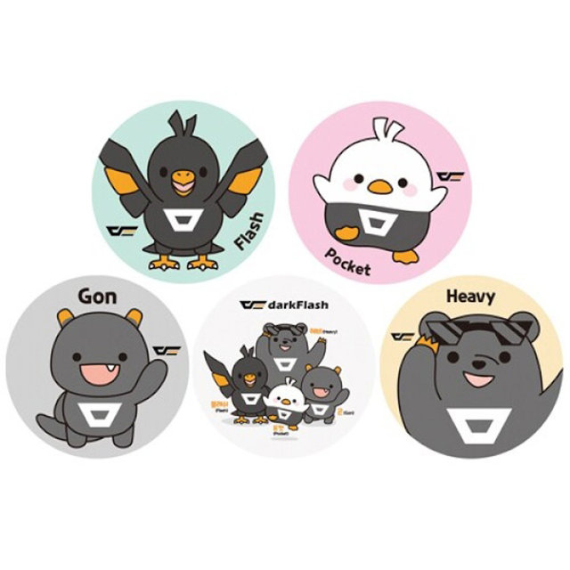 다크플래쉬 Mascot DMP-25 원형 마우스패드 (곤)