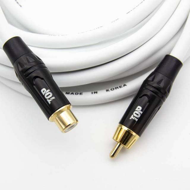 HDTOP 국산 RCA MF 연장 오디오 케이블 화이트 10M HT-TP1088