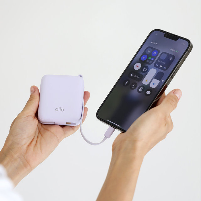 알로코리아 포켓 미니 고속충전 일체형 보조배터리 10000mAh 1008PD [포켓패키지]