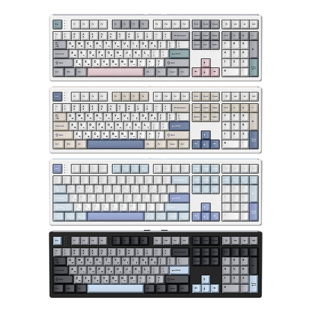archon AK68 108키 유무선 블루투스 기계식 키보드  수트, 저소음블루