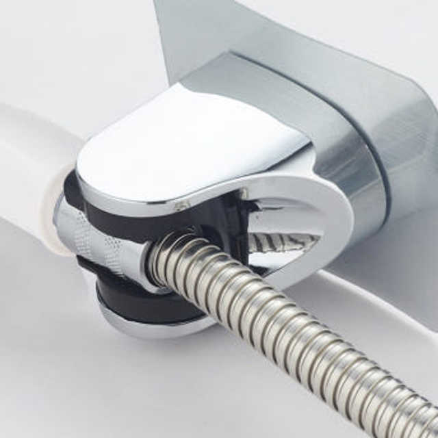 접착식 각도조절 샤워기 거치대 실버