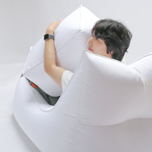 야외빈백 블랙에디션 라운저 WL800 [빈백+풋스툴세트]