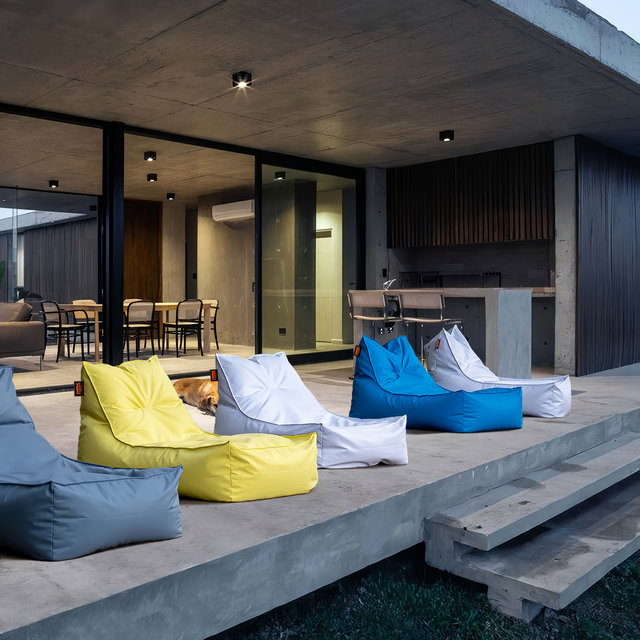 야외빈백 블랙에디션 라운저 WL800 [빈백+풋스툴세트]