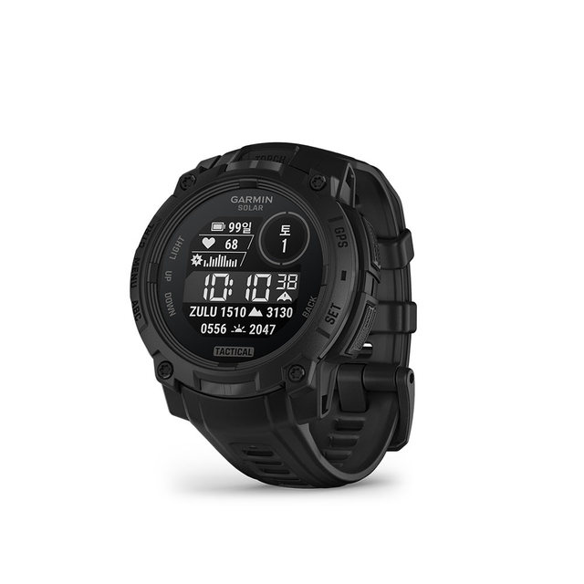 가민 인스팅트 3 택틱컬 솔라 45mm 블랙 멀티스포츠 GPS 스마트워치