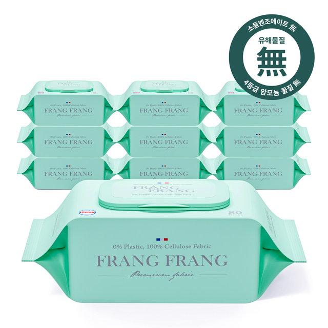 (휴대용) 프랑프랑 비데 화장실용 물티슈 20매x12팩