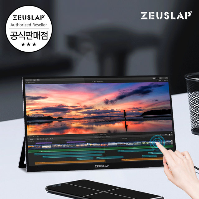 [ZEUSLAP 공식판매점] 제우스랩 OLED 터치식 휴대용 모니터 35.7cm