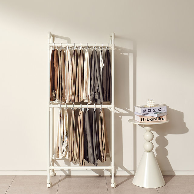 [비밀특가] 철제 이동식 바지걸이행거 2단 카트형