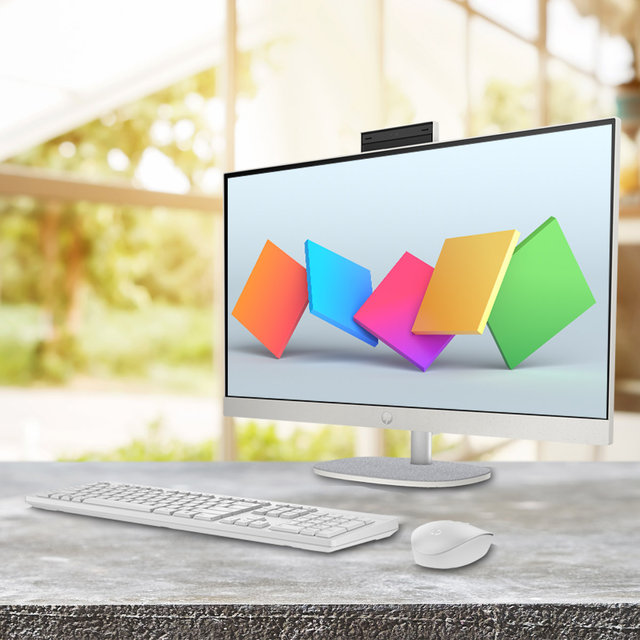 HP 올인원PC 27-cr0015KR 일체형PC 컴퓨터 인텔 i5 / 8GB RAM / 512GB SSD / 윈도우11 / 터치스크린 사무용 PC