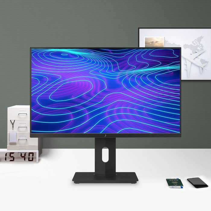 주연테크 V24FM-T 24형 터치 모니터 사무용 인터넷강의 온라인수업 피벗 무결점