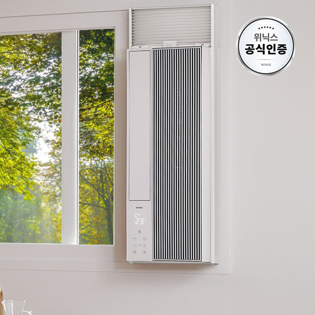 위닉스 스마트 창문형 에어컨 EWIE067-MWK 바닐라화이트 제습냉방 HM