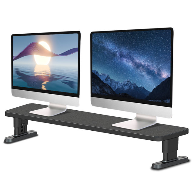 듀얼 4단 높이조절 스탠드 컴퓨터 모니터 받침대